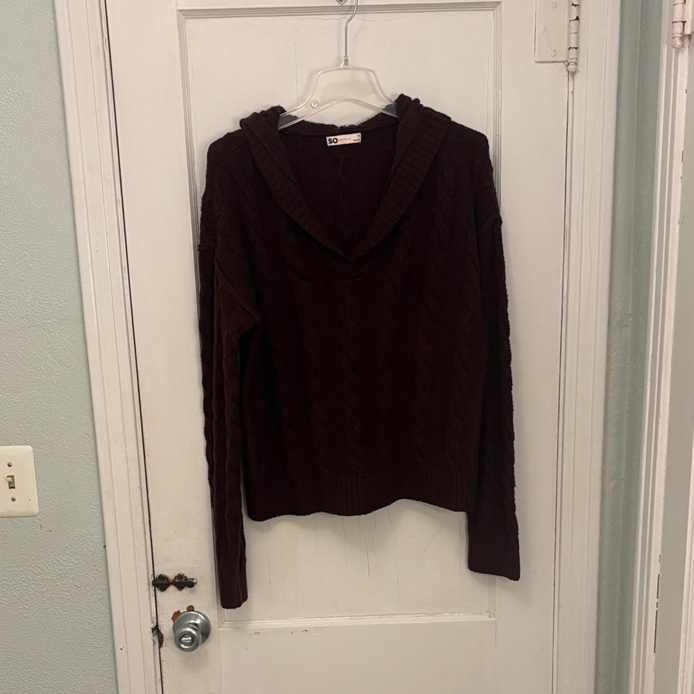 SO  Burgandy colored sweater